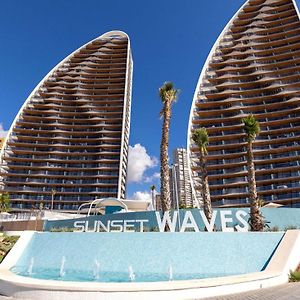 Sunset Waves Vistas Al Mar